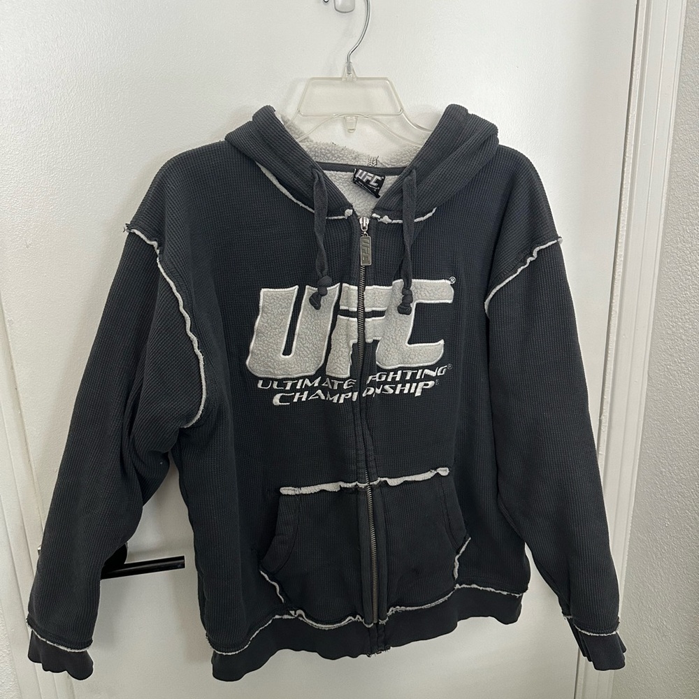 UFC Sherpa lined waffle knit hoodie